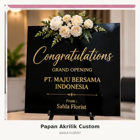Papan Bunga Akrilik Fairmont Jakarta